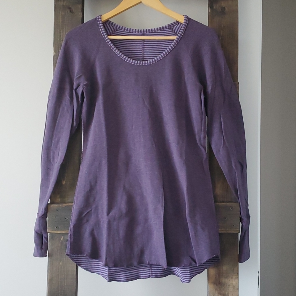 Purple  Reversable Long-Sleeve Women's Top